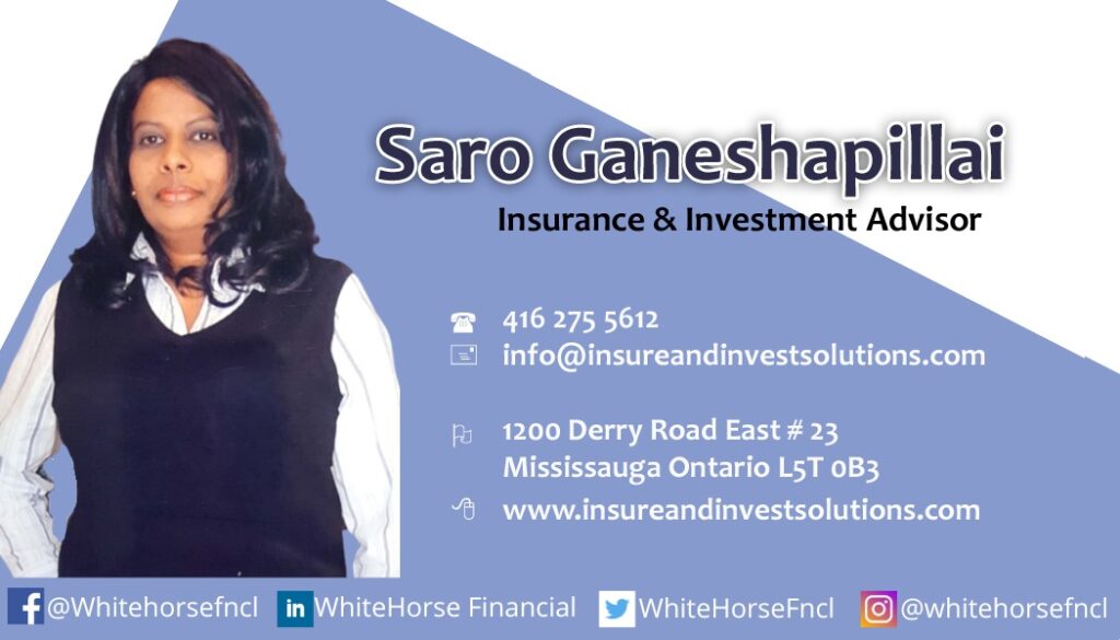 Saro Ganeshapillai, Insurance and Investment Advisor